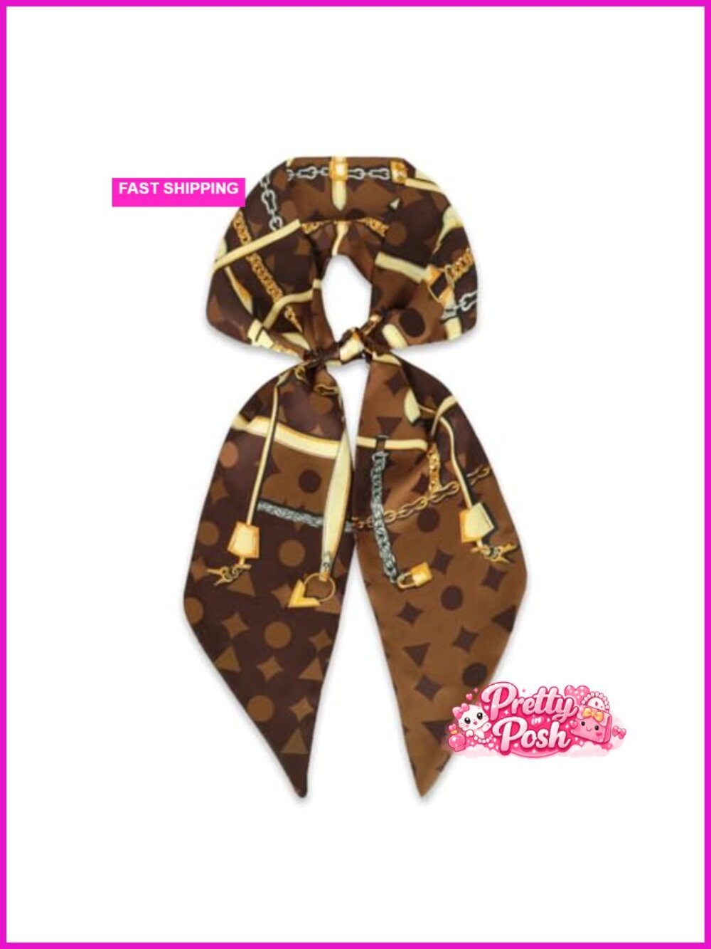 Polyester Satin Silk Feel Long Head Scarf Neck Wrap Hair Bandana